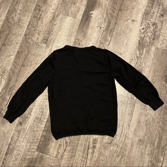 HWR | Anthro Black Shimmer Button Front Cardigan - Picture 4 of 6